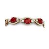 Image 1 : 22.15 ctw Ruby & VS Diamond Bracelet 18K Yellow Gold
