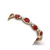 Image 2 : 22.15 ctw Ruby & VS Diamond Bracelet 18K Yellow Gold