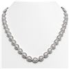 Image 1 : 27.93 ctw Opal & Diamond Micro Pave Halo Necklace 10K White Gold