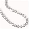 Image 2 : 27.93 ctw Opal & Diamond Micro Pave Halo Necklace 10K White Gold