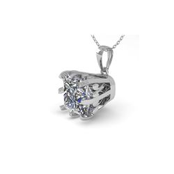 1 ctw Certified VS/SI Princess Diamond Necklace 18K White Gold