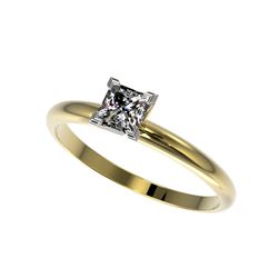 .50 ctw Certified VS/SI Quality Princess Diamond Ring 10K Yellow Gold