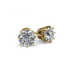 2.03 ctw VS/SI Diamond Stud Solitaire Earrings 18K Yellow Gold