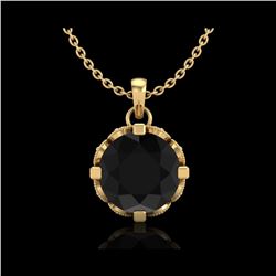 1.5 ctw Fancy Black Diamond Art Deco Stud Necklace 18K Yellow Gold