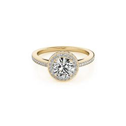 1 ctw Certified VS/SI Diamond Halo Ring 18K Yellow Gold