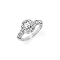 1.35 ctw Certified VS/SI Diamond Ring 14K White Gold