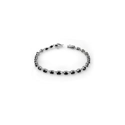 9.10 ctw Blue Sapphire Bracelet 14K White Gold