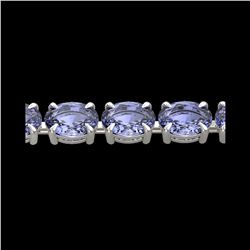 24 ctw Tanzanite Eternity Designer Bracelet 14K White Gold