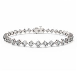 12 ctw Cushion Diamond Bracelet 18K White Gold