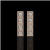Image 1 : 5.31 ctw Princess Cut Diamond Micro Pave Earrings 18K Rose Gold