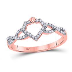 10kt Yellow Gold Round Diamond Diamond-shape Fashion Ring 1/6 Cttw