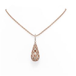 2.08 ctw Diamond Necklace 18K Rose Gold