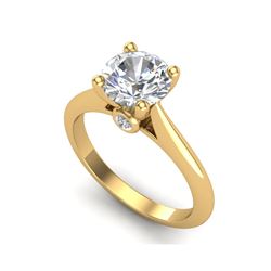1.6 ctw VS/SI Diamond Art Deco Ring 18K Yellow Gold