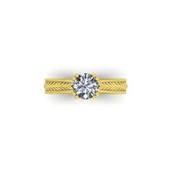 1.06 ctw Solitaire VS/SI Diamond Ring 14K Yellow Gold