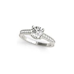 1.75 ctw Certified VS/SI Diamond Antique Ring 18K White Gold