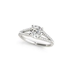 0.75 ctw Certified VS/SI Diamond Ring 18K White Gold