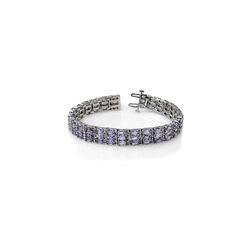 18.26 ctw Tanzanite & Diamond Bracelet 14K White Gold