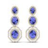 Image 1 : 17.32 ctw Tanzanite & VS Diamond Earrings 18K Yellow Gold