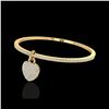 Image 2 : 3.50 ctw Eternity Micro Pave Diamond Eternity Bangle 14K Yellow Gold