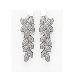 5.38 ctw Diamond Earrings 18K White Gold