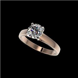 1.50 ctw Certified Quality Diamond Engagement Ring 10K Rose Gold