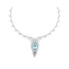 Image 1 : 24.32 ctw Sky Topaz & VS Diamond Necklace 18K White Gold
