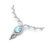 Image 2 : 24.32 ctw Sky Topaz & VS Diamond Necklace 18K White Gold