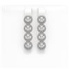 Image 1 : 4.52 ctw Diamond Micro Pave Earrings 18K White Gold