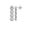 Image 2 : 4.52 ctw Diamond Micro Pave Earrings 18K White Gold