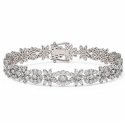21 ctw Marquise Cut Diamond Designer Bracelet 18K White Gold