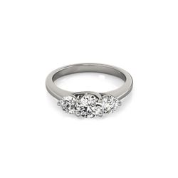 3 ctw Certified VS/SI Diamond 3 Stone Bridal Ring 14K White Gold