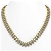 Image 1 : 30.73 ctw Marquise Cut Diamond Micro Pave Necklace 18K Yellow Gold
