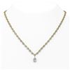 Image 1 : 13 ctw Pear Cut Diamond Necklace 18K Yellow Gold