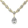 Image 2 : 13 ctw Pear Cut Diamond Necklace 18K Yellow Gold