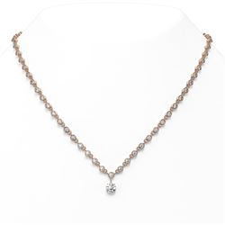 12 ctw Diamond Designer Necklace 18K Rose Gold