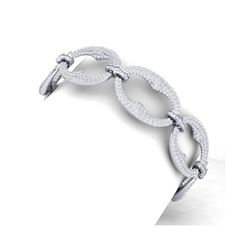 10 ctw Certified VS/SI Diamond Bracelet 18K White Gold