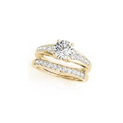 1.5 ctw Certified VS/SI Diamond 2pc Wedding Set 14K Yellow Gold
