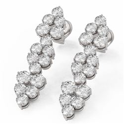 3 ctw Diamond Designer Earrings 18K White Gold