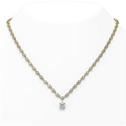 13 ctw Cushion Cut Diamond Necklace 18K Yellow Gold