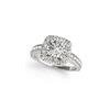 Image 2 : 1.55 ctw Certified VS/SI Diamond 2pc Wedding Set Halo 14K White Gold