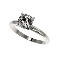 1.25 ctw Certified VS/SI Quality Cushion Cut Diamond Ring 10K White Gold
