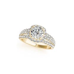 2.25 ctw Certified VS/SI Diamond Halo Ring 18K Yellow Gold