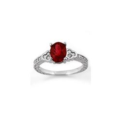 2.27 ctw Rubellite & Diamond Ring 18K White Gold