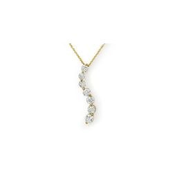 1.0 ctw Certified VS/SI Diamond Necklace 14K Yellow Gold