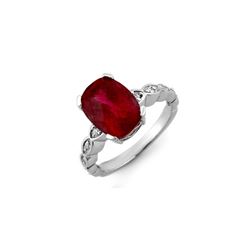 4.25 ctw Rubellite & Diamond Ring 10K White Gold