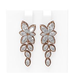 5.98 ctw Diamond Earrings 18K Rose Gold