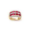 Image 1 : 2.50 ctw Ruby & Diamond Ring 14K Yellow Gold