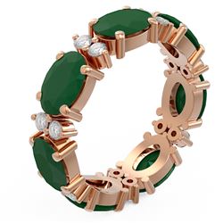 8.62 ctw Emerald Ring 18K Rose Gold