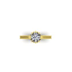 1 ctw Solitaire Certified VS/SI Diamond Ring 14K Yellow Gold