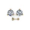 Image 2 : 2.0 ctw Certified VS/SI Diamond Stud Earrings 14K Yellow Gold